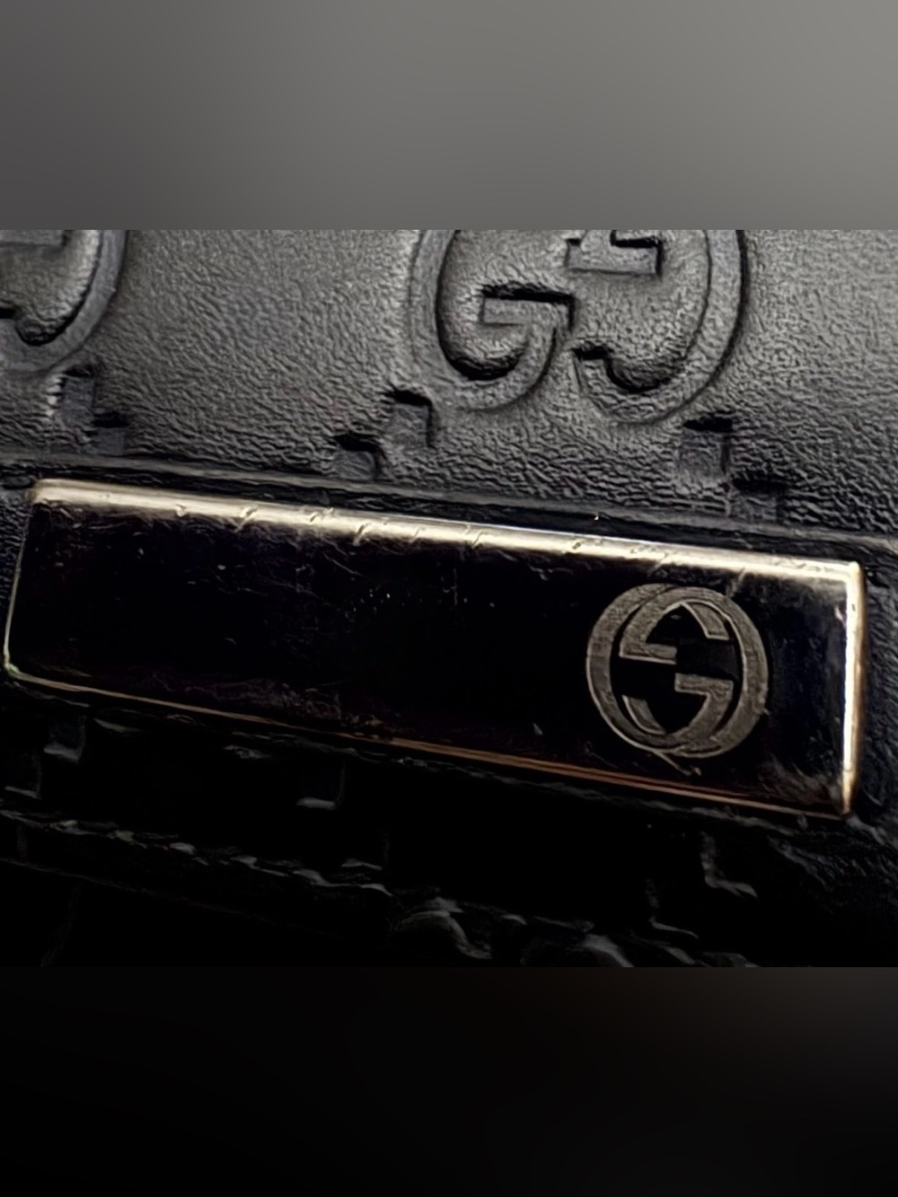 Authentic GUCCI Guccissima GG Logo 6 Ring Key Holder Case Black Leather EUC - Picture 9 of 9